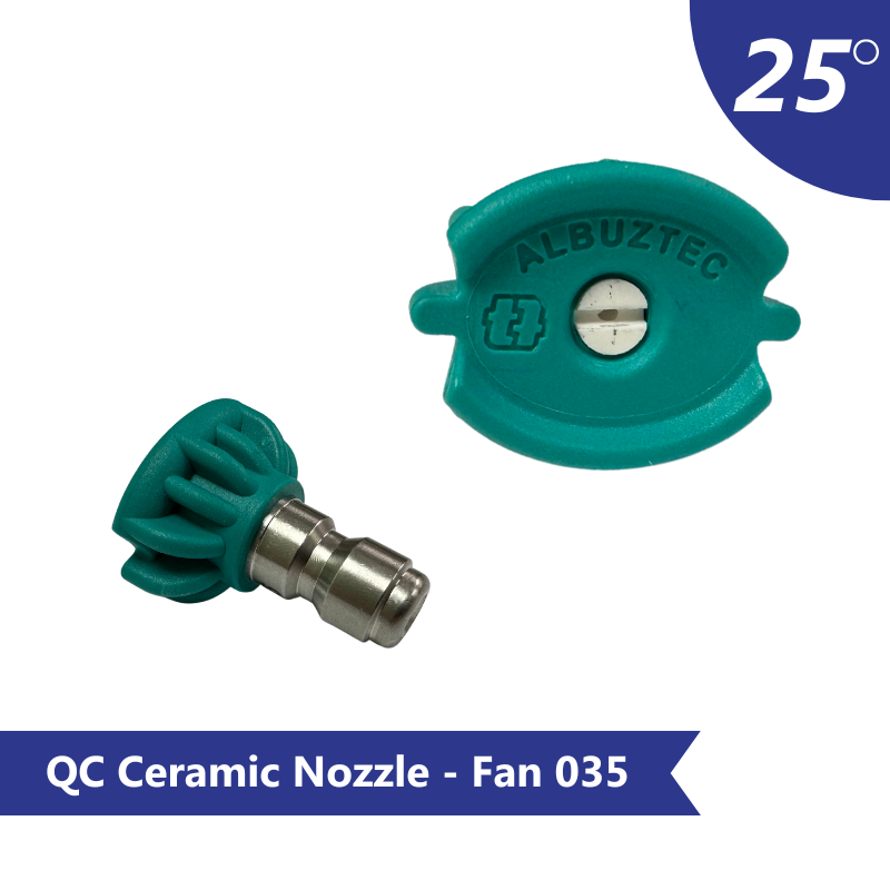 Quick connect Ceramic nozzle- 25 fan 035 orifice
